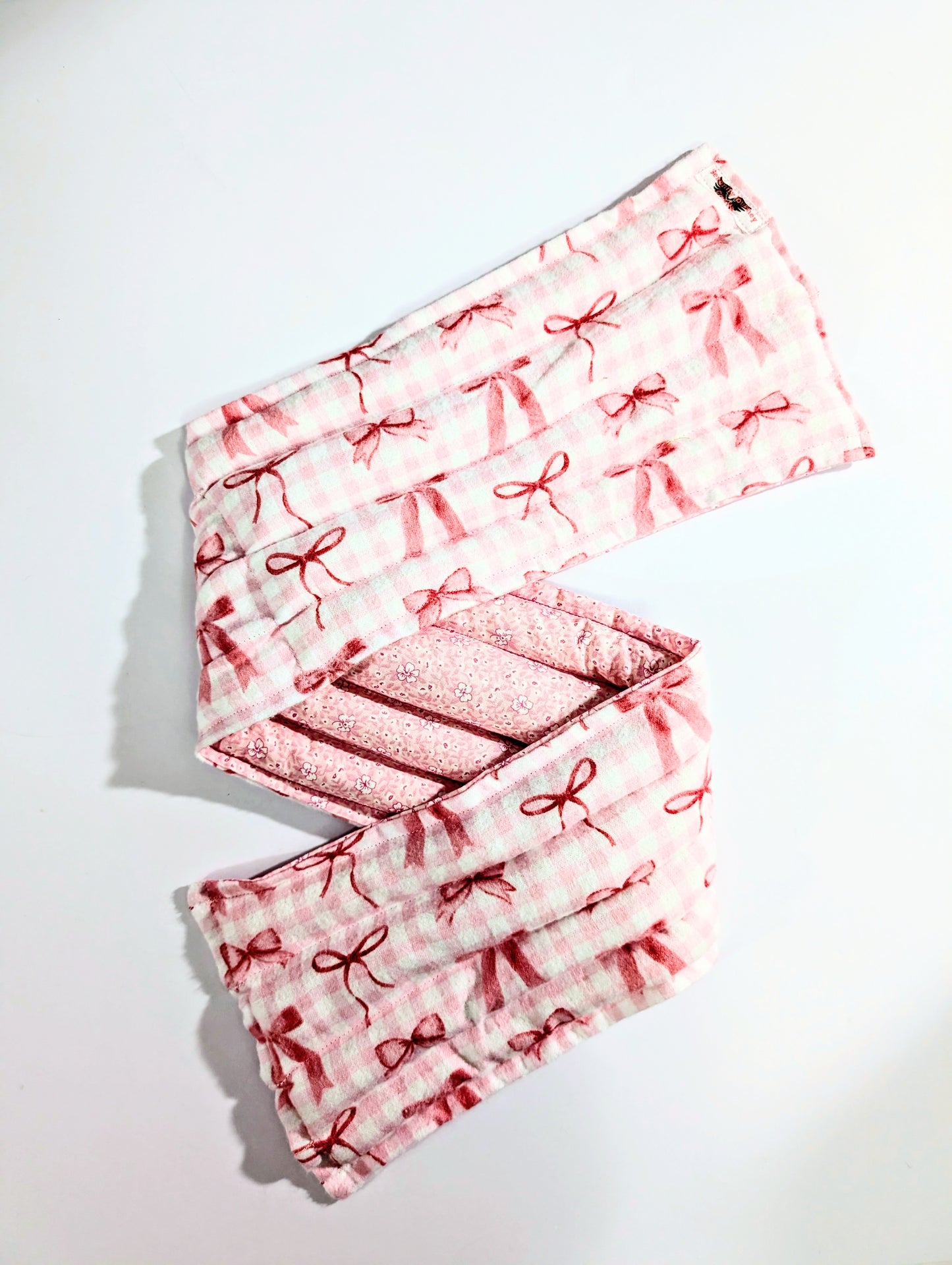Rice flax seed therapeutic  heating/cooling neck wrap, rice bag, Bows