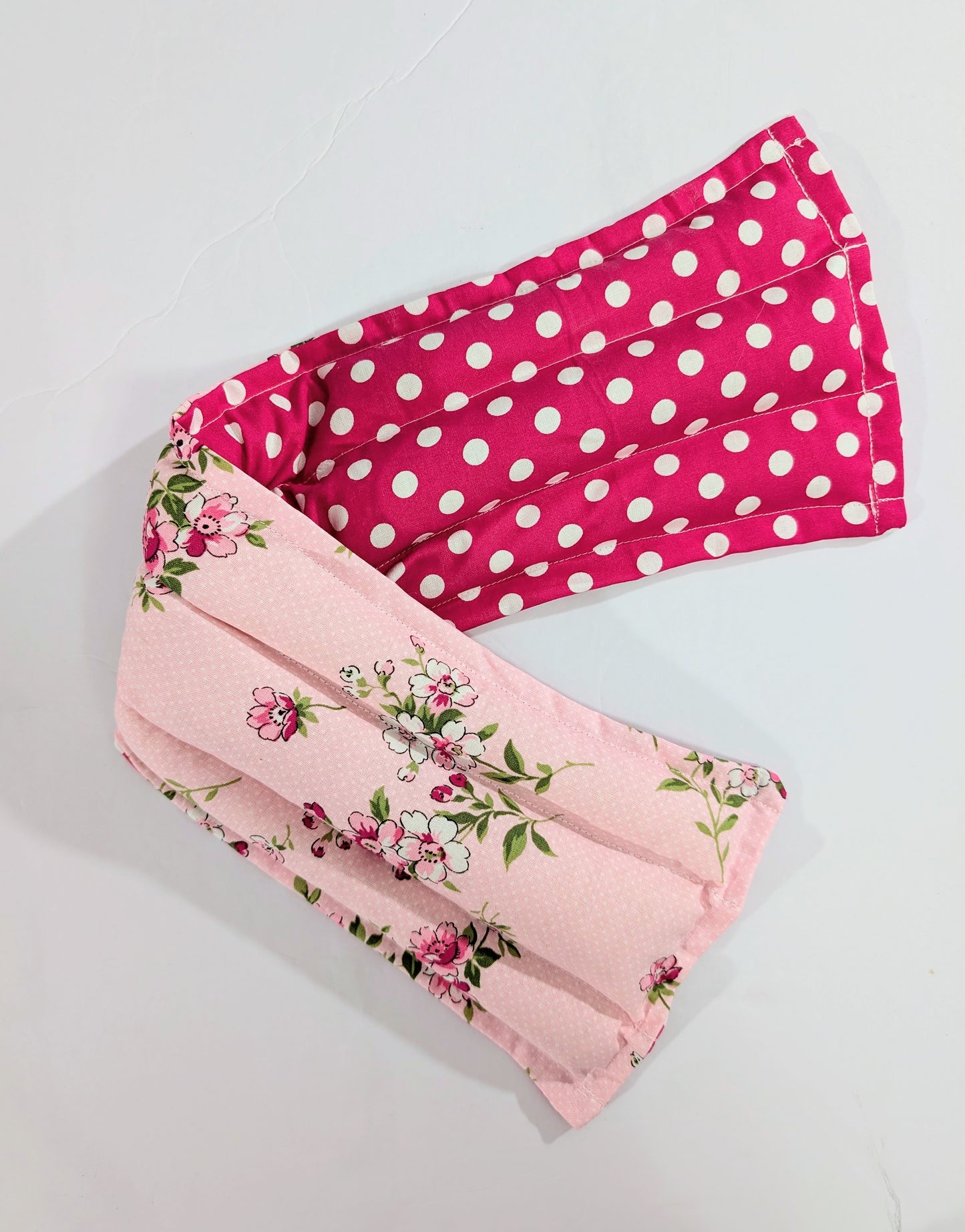 Rice flax seed therapeutic  heating/cooling neck wrap, rice bag, Flowers, Polka Dots