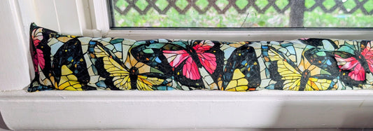 Butterflies, Draft Stopper, Breeze Blocker, Door Snake, Cedar Filled Draft Stoppers