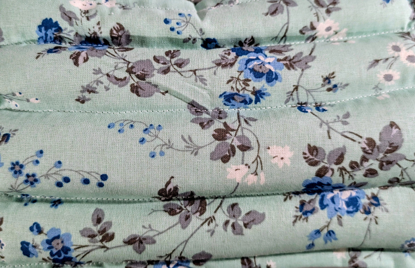 Rice therapeutic heating/cooling pad, rice bag, Heat/Cold Pack, Eye Bag, Flowers, Teal