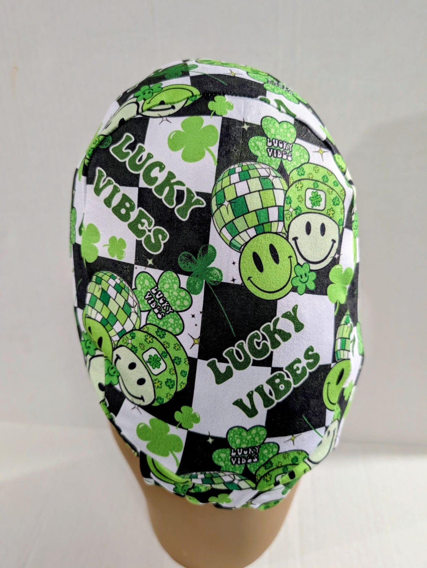 Scrub Cap, Surgical Hat, Euro Style Scrub Cap, Stretchy, St. Patricks Day