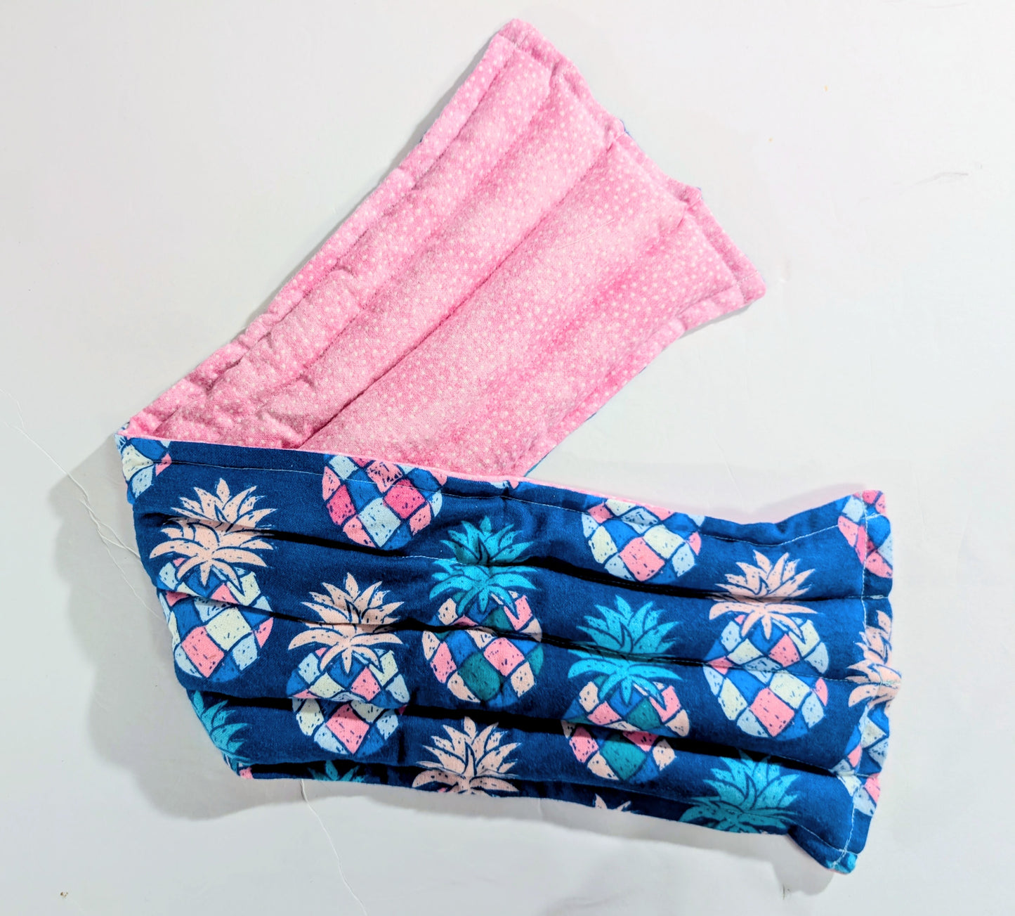 Rice flax seed therapeutic  heating/cooling neck wrap, rice bag, Pineapple