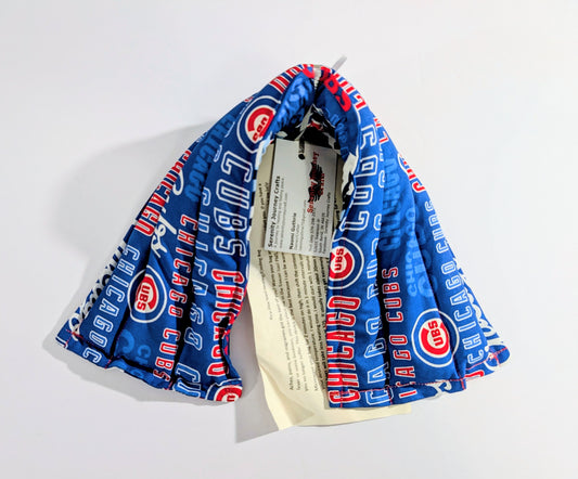 Rice flax seed therapeutic  heating/cooling neck wrap, rice bag, Baseball, Cubs