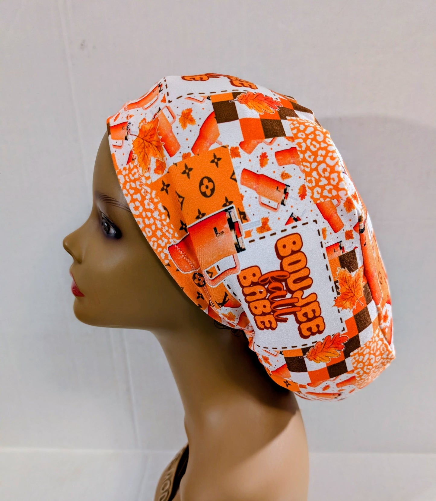 Scrub Cap, Surgical Hat, Euro Style Scrub Cap, Chemo Hat, Stretchy, Hat, Adjustable, Fall, Boujee