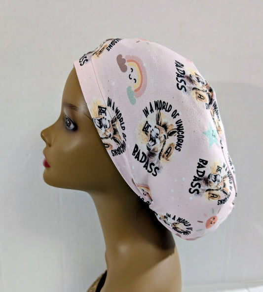 Donkey, Unicorns, Humor, Scrub Cap, Surgical Hat, Euro Scrub Cap, European, Chemo Hat