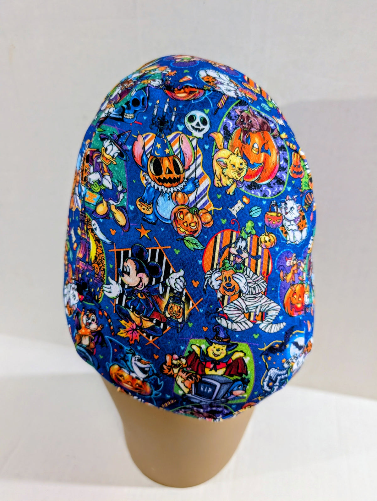 Scrub Cap, Surgical Hat, Euro Style Scrub Cap, Chemo Hat, Stretchy, Hat, Adjustable, Halloween Mashup