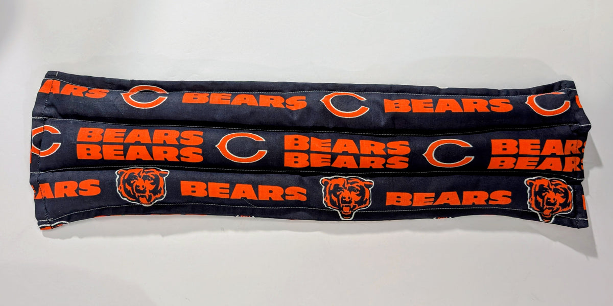 Rice flax seed therapeutic  heating/cooling neck wrap, rice bag, Chicago Bears