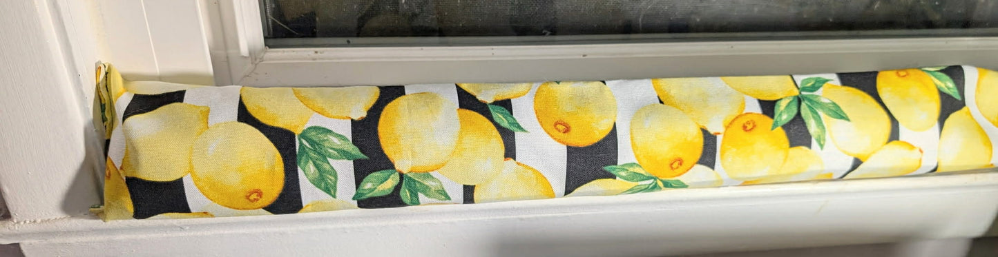 Door Draft Stopper, Cedar Filled, Draft Stopper, Water Resistant, Lemons