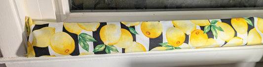 Door Draft Stopper, Cedar Filled, Draft Stopper, Water Resistant, Lemons