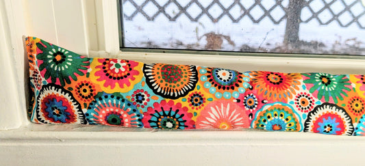 Door Draft Stopper, Cedar Filled, Window Draft Stopper, Bohemian, Medallions