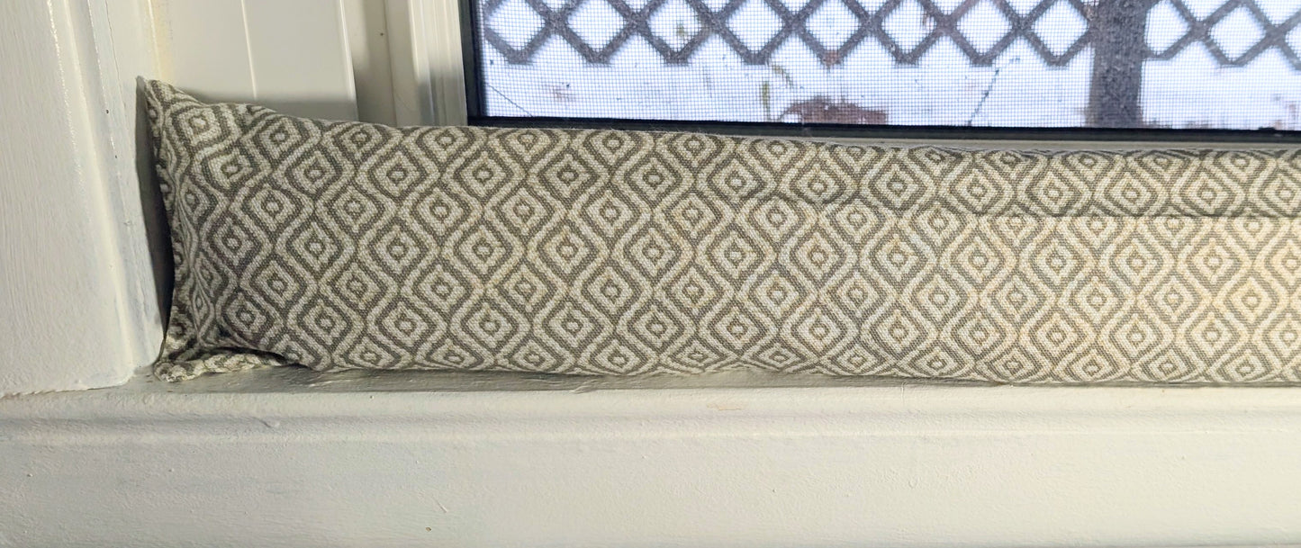 Door Draft Stopper, Cedar Filled, Draft Stopper, Door Draft Stopper, Diamonds