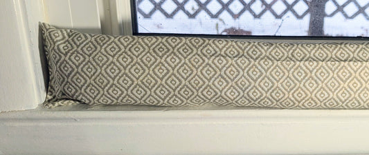 Door Draft Stopper, Cedar Filled, Draft Stopper, Door Draft Stopper, Diamonds
