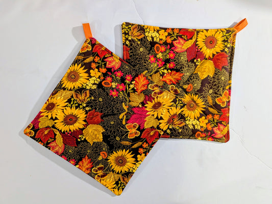 Fall, Sunflower, PotHolder, Oven Mitt