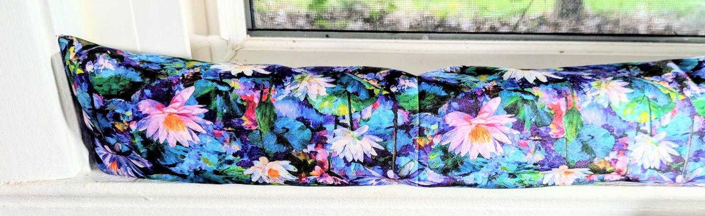 Door Draft Stopper, Cedar Filled, Draft Stopper, Window Draft Stopper, Door Snake, Flowers