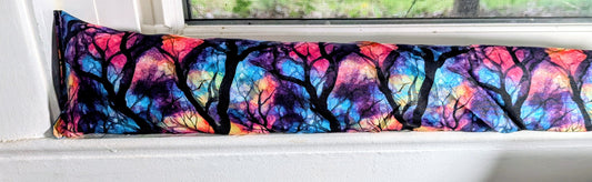 Door Draft Stopper, Cedar Filled, Draft Stopper, Window Draft Stopper, Door Snake, Trees, Sunset