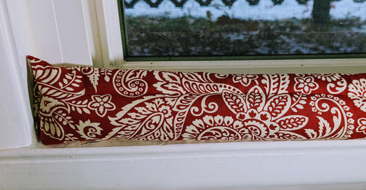 Door Draft Stopper, Cedar Filled, Draft Stopper, Window Draft Stopper, Paisley