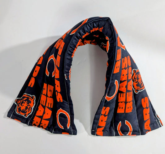 Rice flax seed therapeutic  heating/cooling neck wrap, rice bag, Chicago Bears