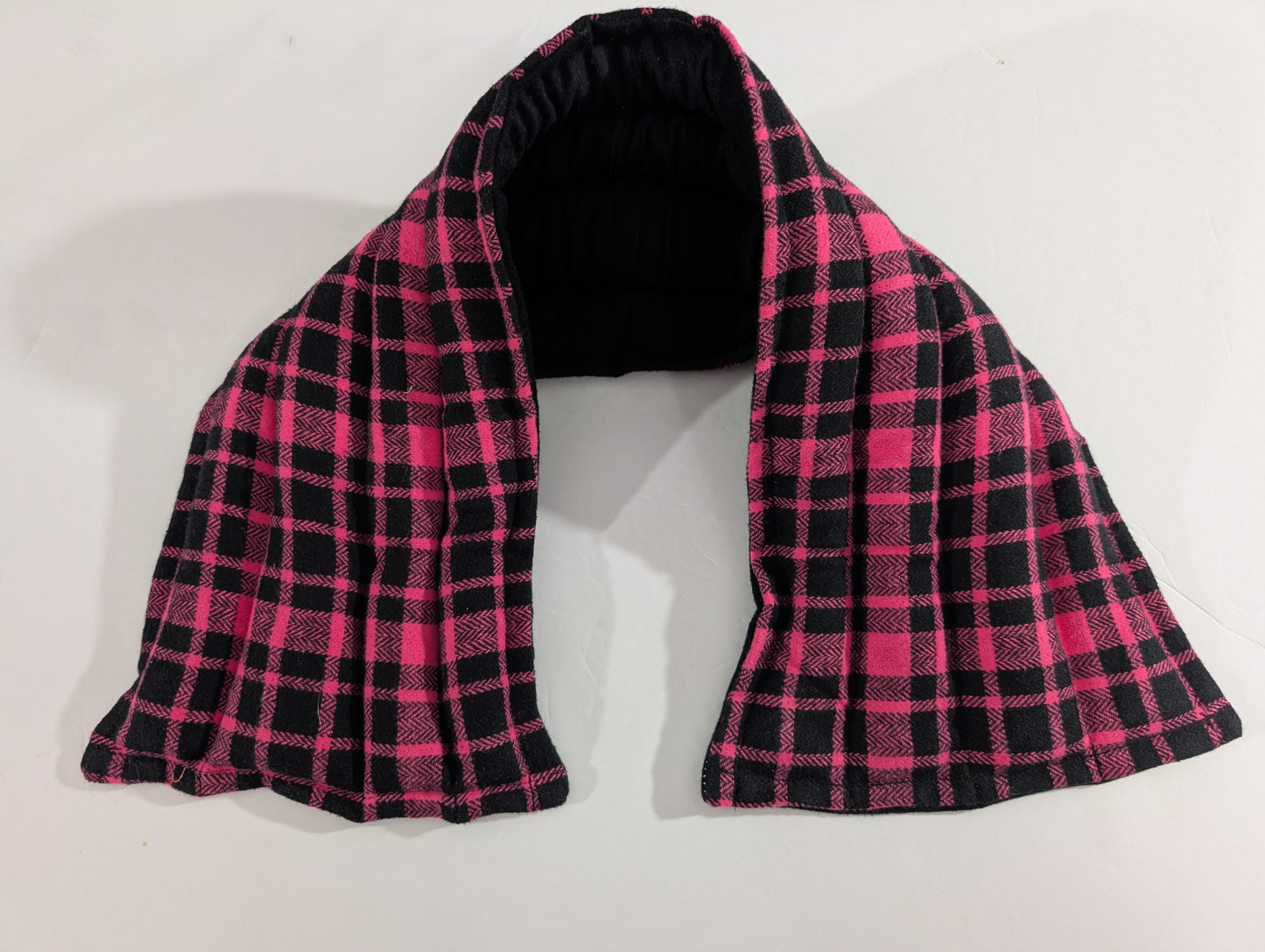 Rice flax seed therapeutic  heating/cooling neck wrap, rice bag, Pink, Plaid