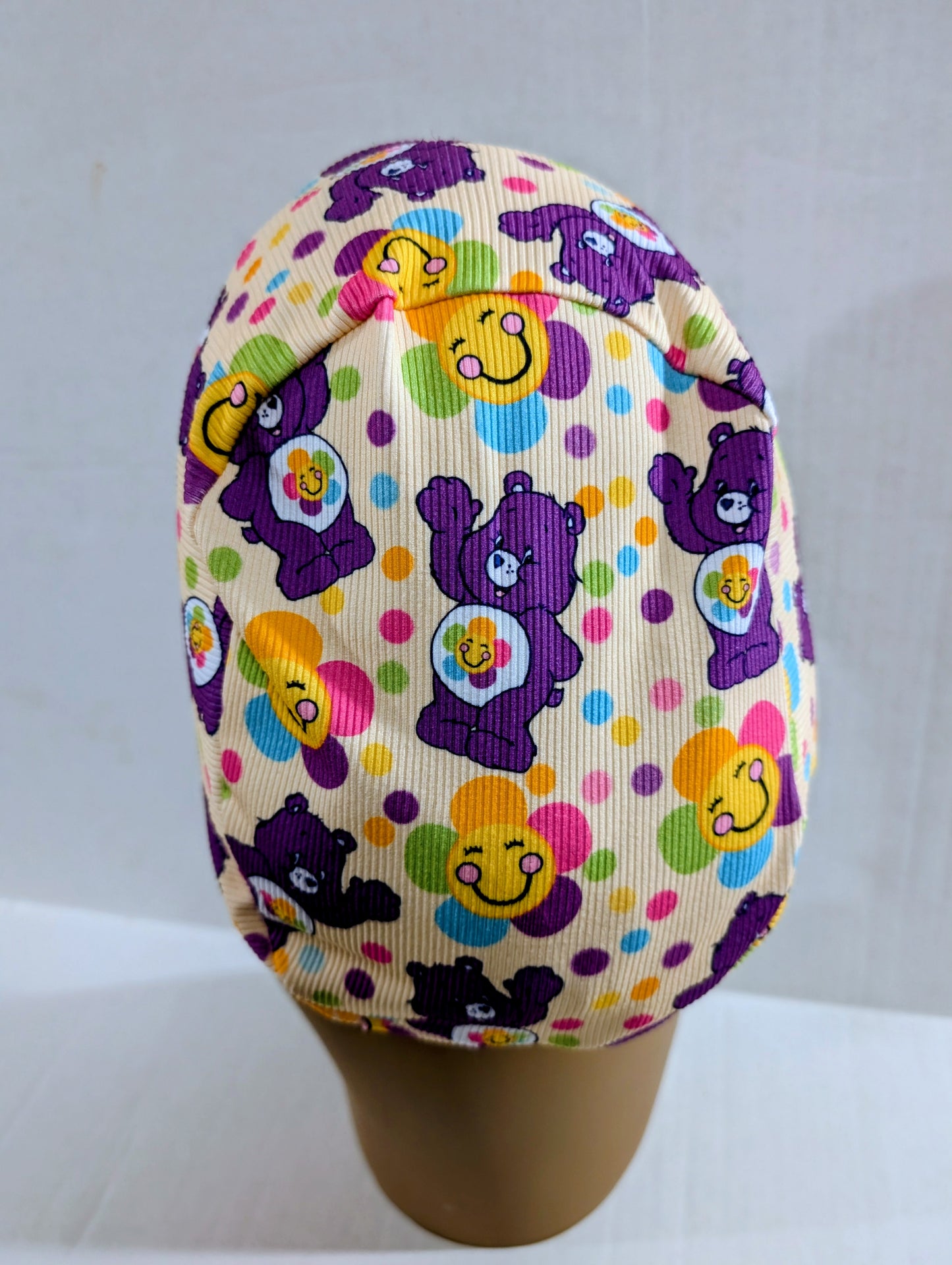 Scrub Cap, Surgical Hat, Euro Scrub Cap, European, Stretchy, Flowers, Bears