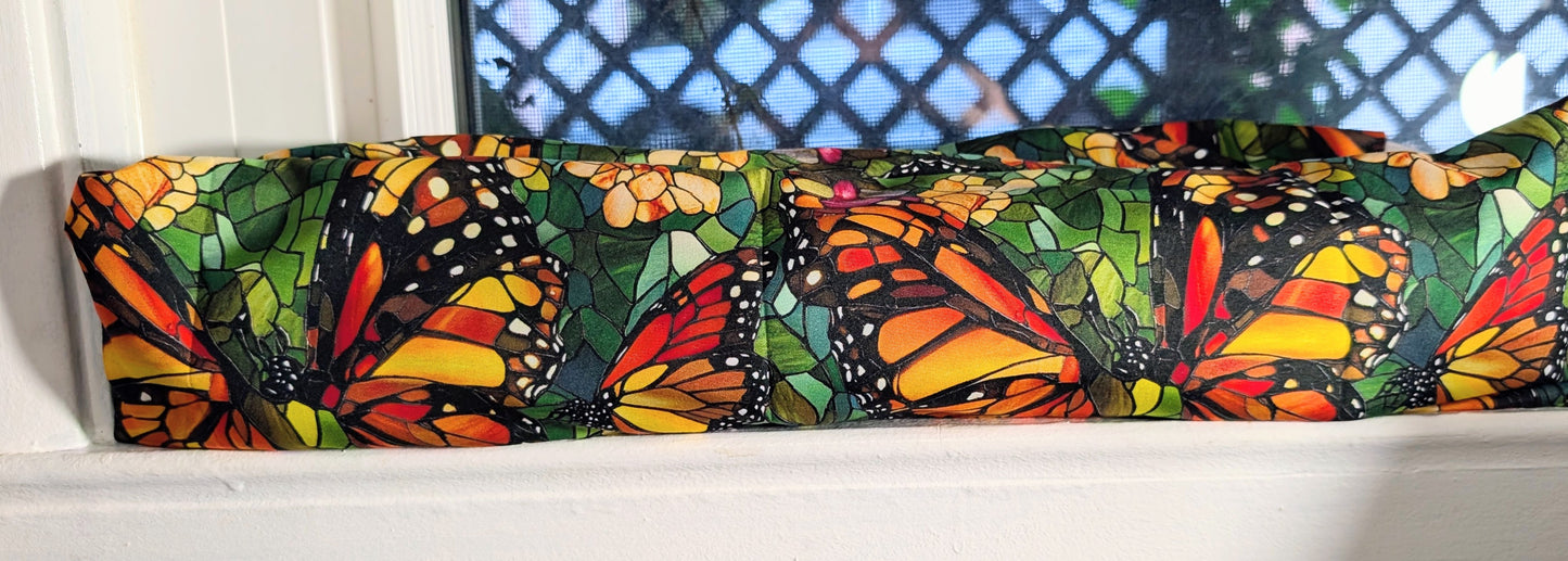 Door Draft Stopper, Cedar Filled, Draft Stopper, Window Draft Stopper, Butterfly, Butterflies