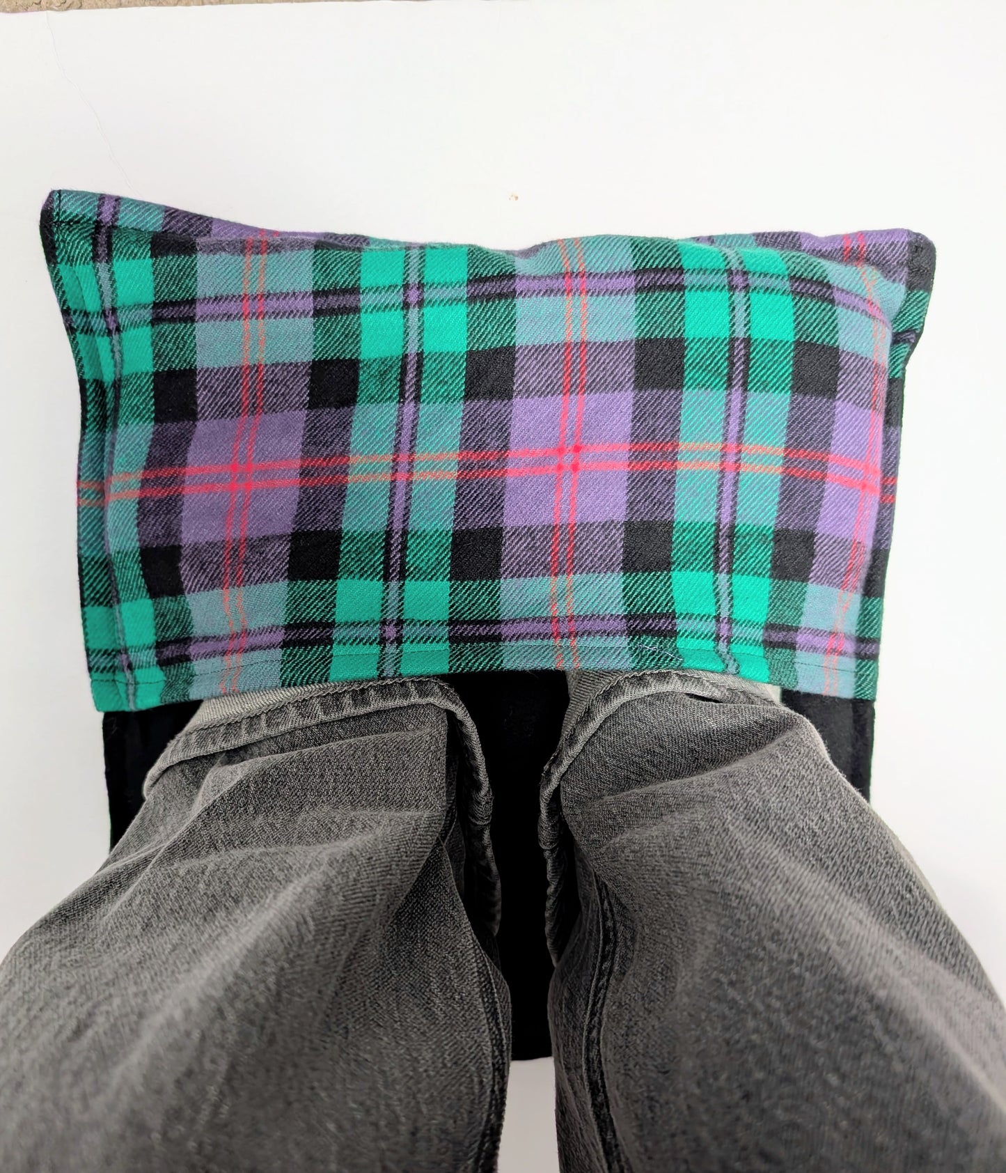 Rice Therapeutic Heating/cooling Foot Warmer, rice bag, heat pad, Plaid