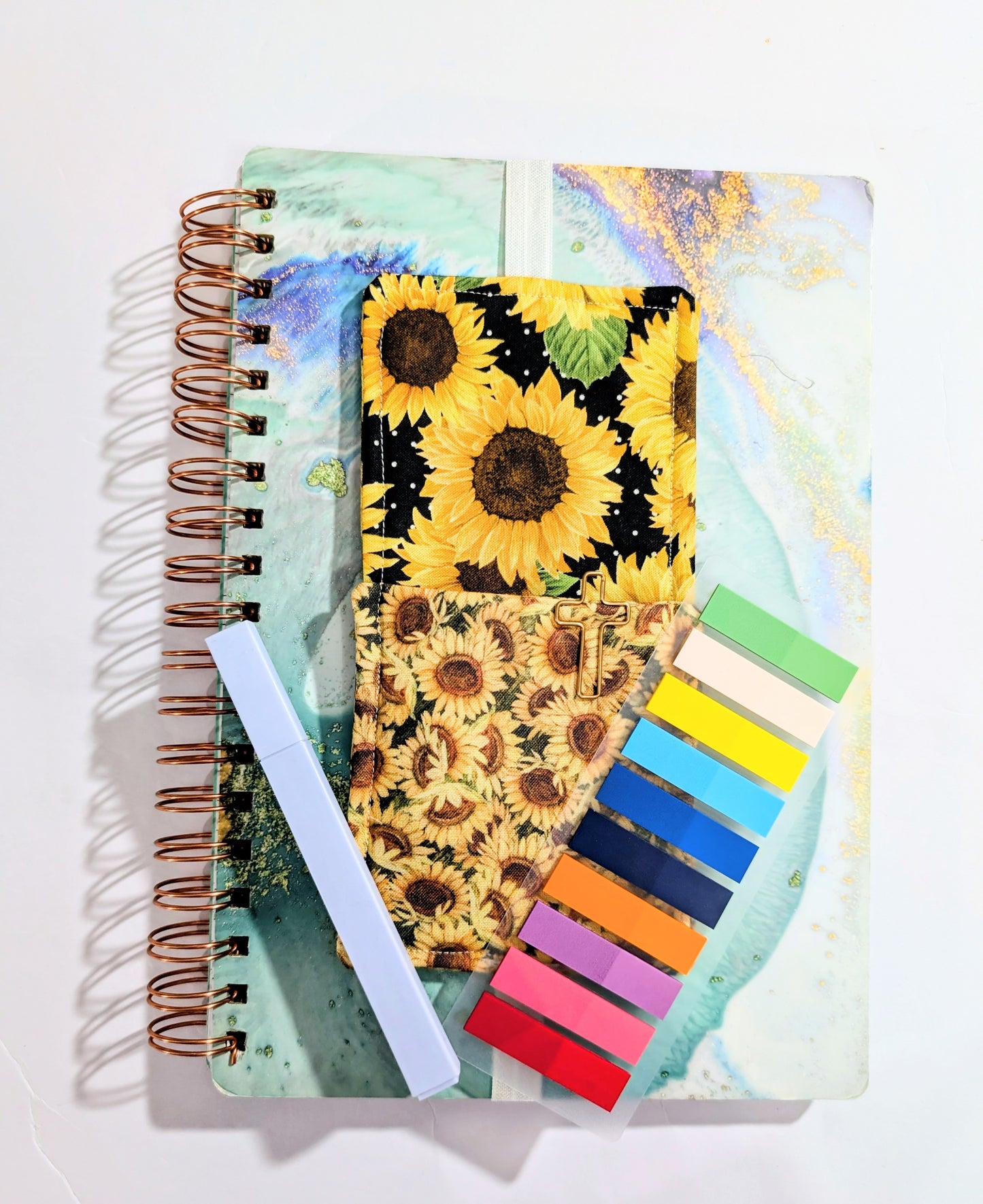 Annotation Bookmark Kit, Journaling, Bible Study, Sunflowers
