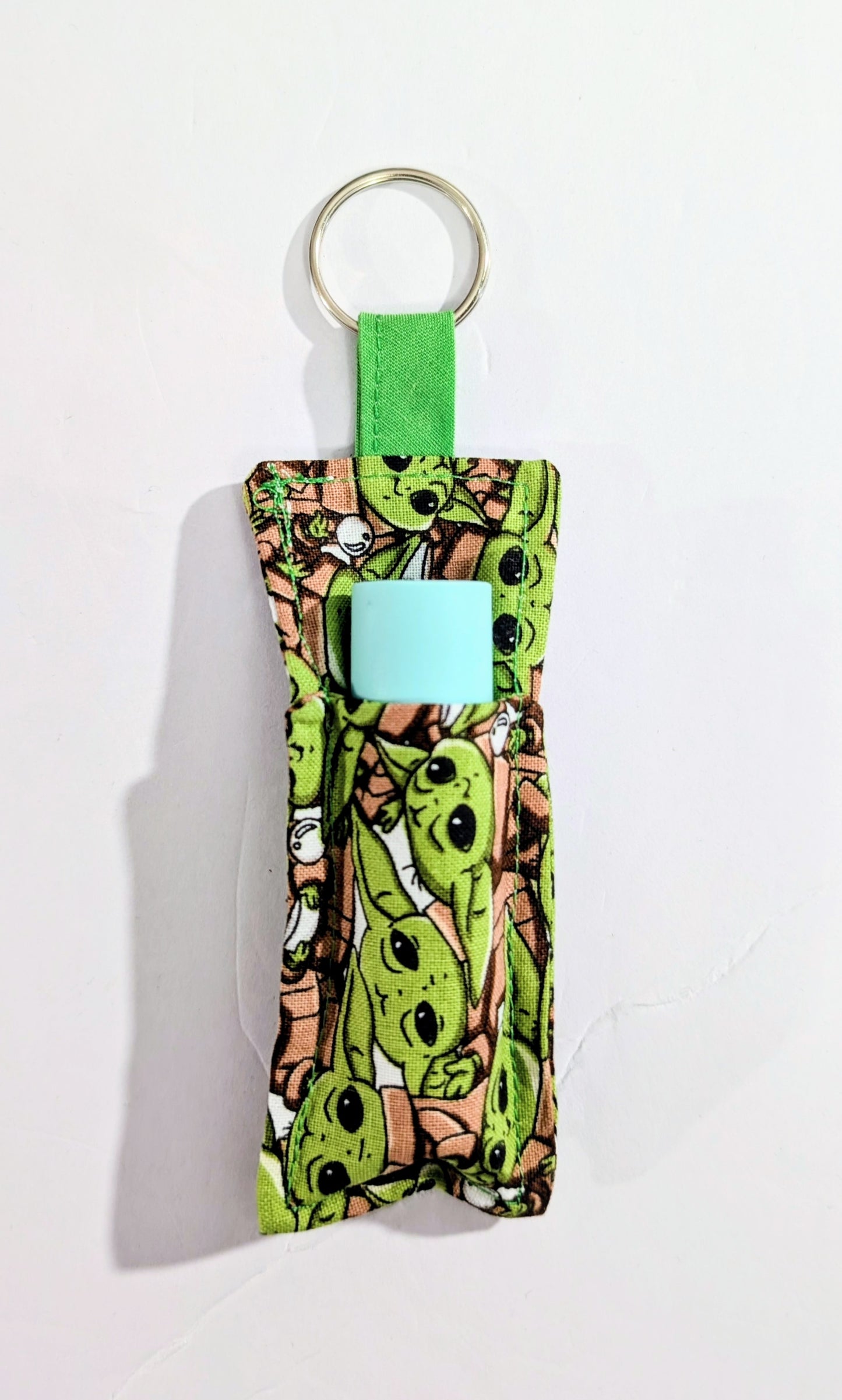 Chapstick Holder, Keychain Lipstick Holder, Lighter Holder, Keychain, Grogu