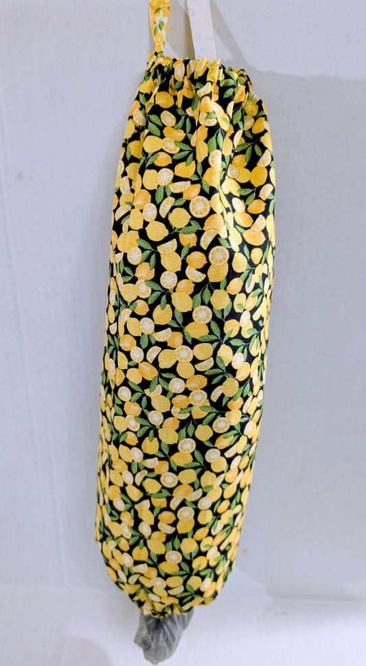 Plastic Bag Holder, Scrub Cap Holder, Rag Holder, Lemons