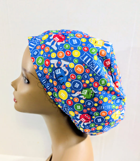 Scrub Cap, Surgical Hat, Euro Style Scrub Cap, Chemo Hat, Candy