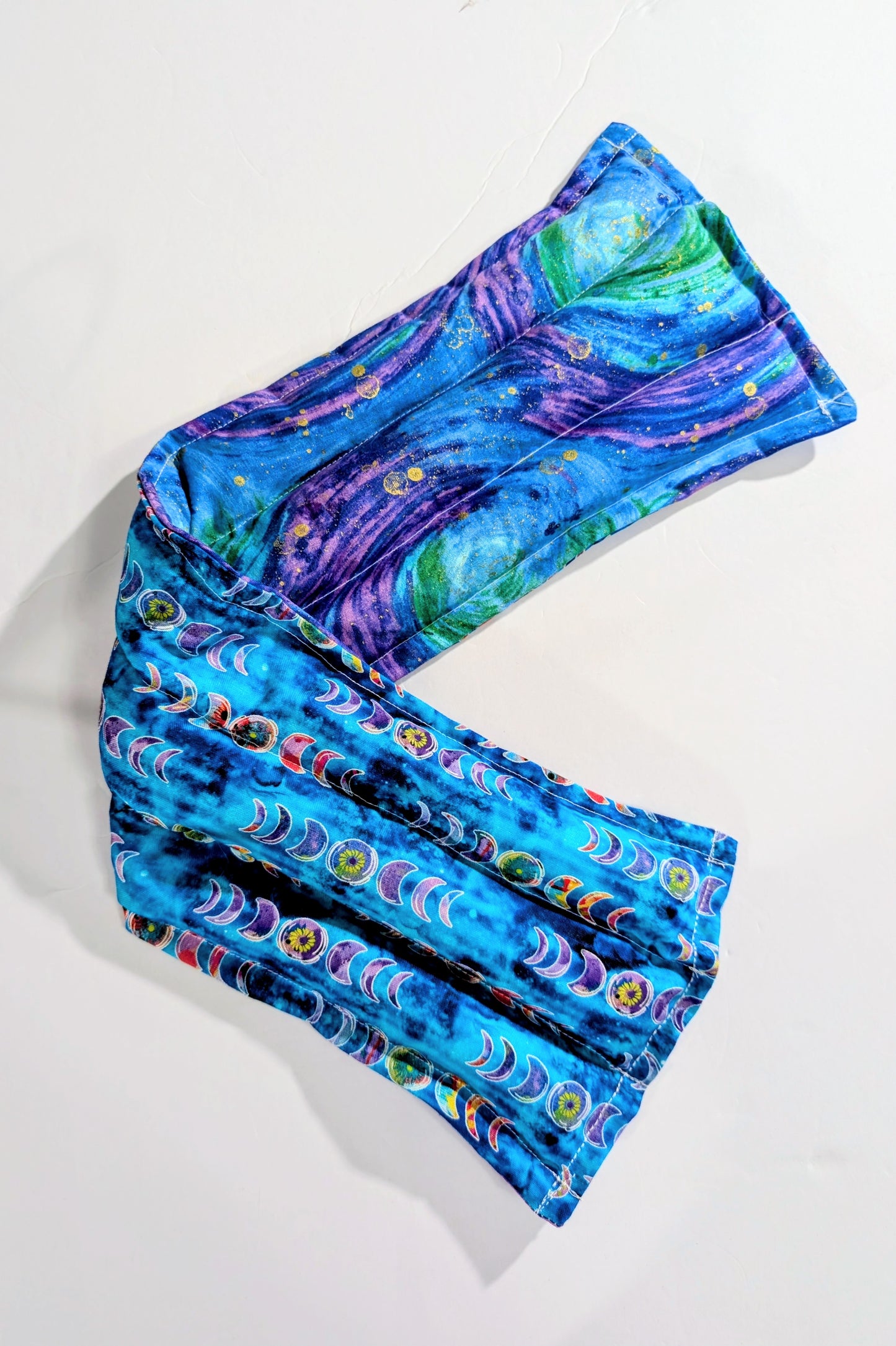 Rice flax seed therapeutic  heating/cooling neck wrap, rice bag, Moon Phases