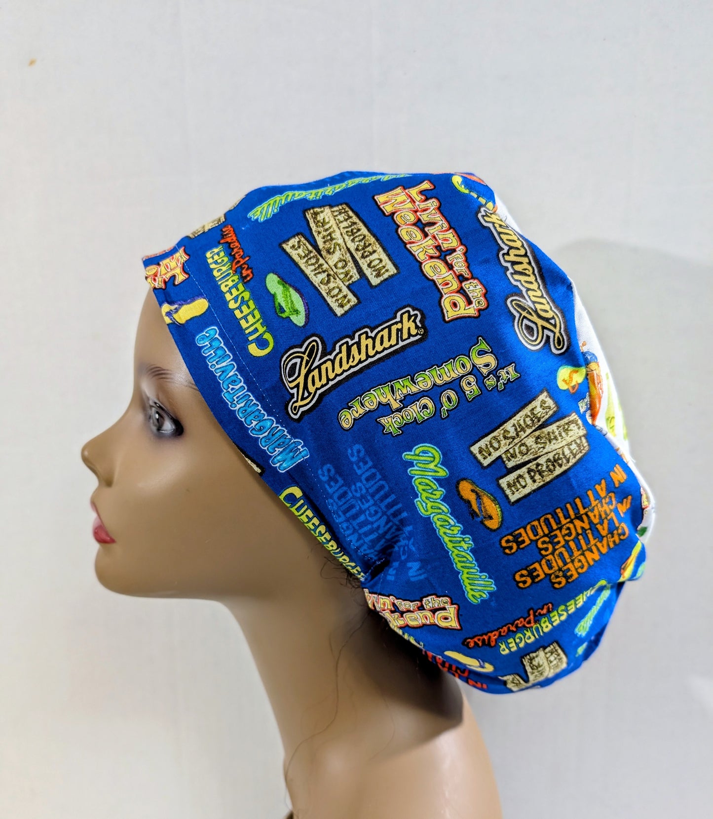 Scrub Cap, Surgical Hat, Euro Style Scrub Cap, Chemo Hat, USA, Margarita, Parrot