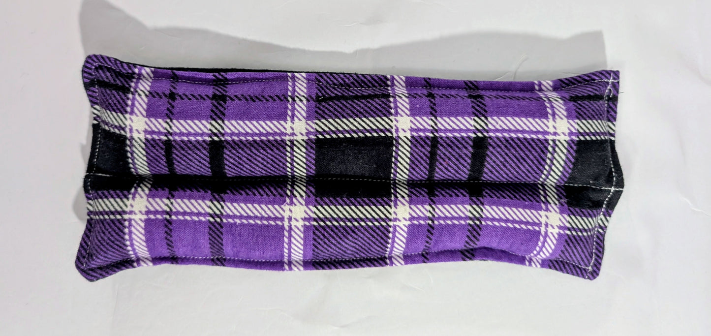 Rice therapeutic heating/cooling pad, rice bag, Heat/Cold Pack, Eye Bag, Purple, Plaid