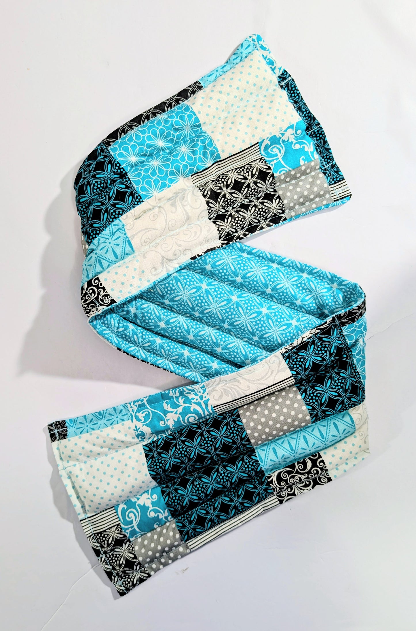 Rice therapeutic heating/cooling pad, rice bag, Heat/Cold Pack, Eye Bag, Flowers, Teal