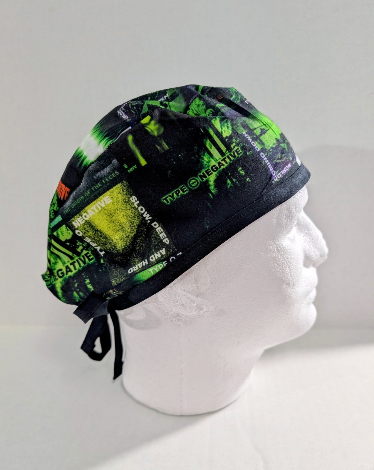 Scrub Cap, Surgical Hat, Euro Scrub Cap, European, Type O Negative